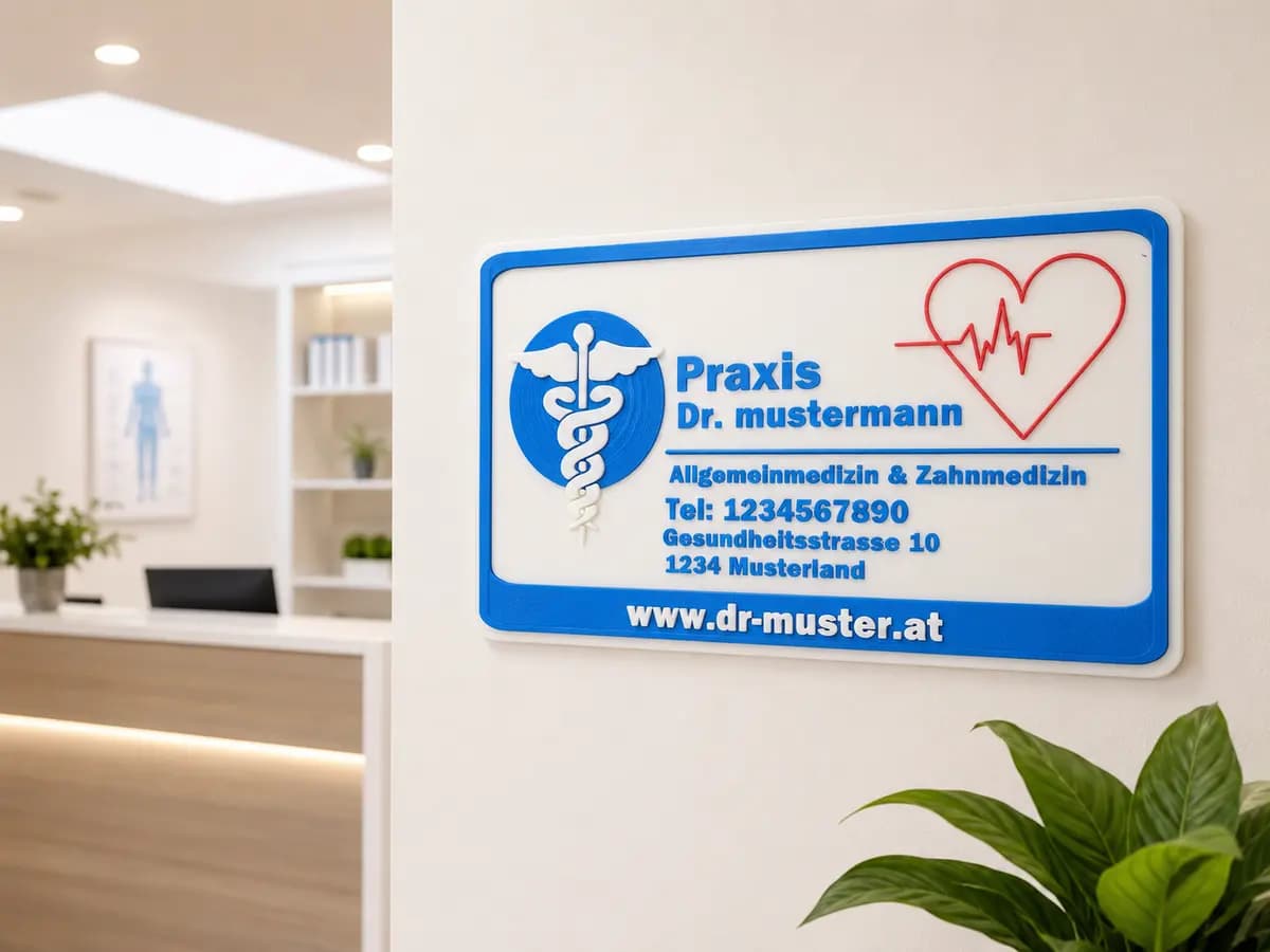 Premium-Firmenschild aus dem Niceprints-Onlineshop
