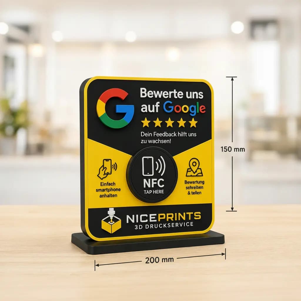 Google-Bewertungsschild · kompakt – Produktansicht 1 aus dem Niceprints-Shop