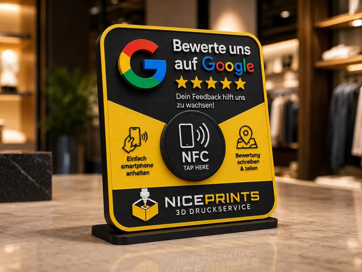 Google-Bewertungsschild · kompakt – Produktansicht 2 aus dem Niceprints-Shop
