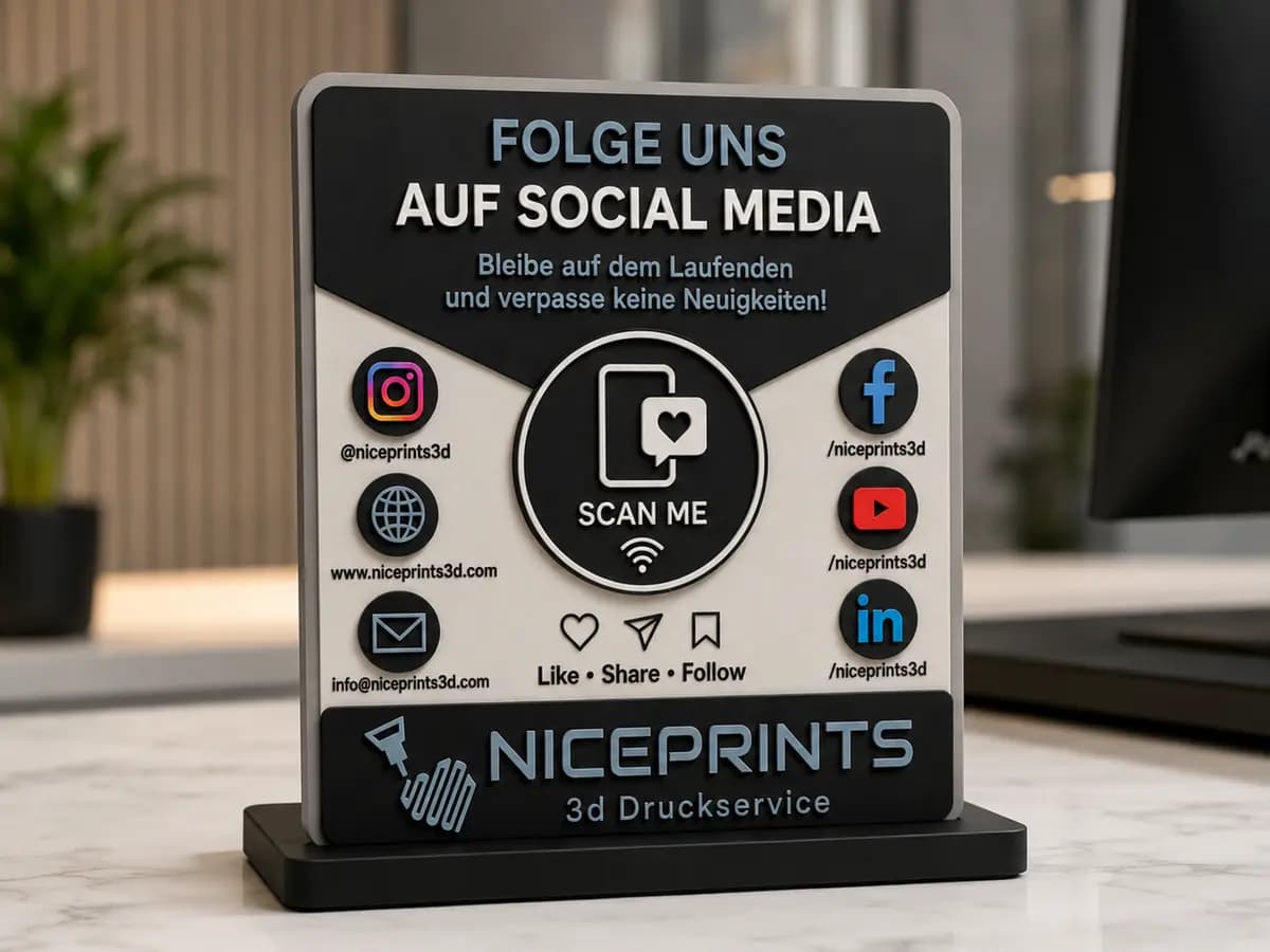 Social-Media-Aufsteller – Produktansicht 1 aus dem Niceprints-Shop