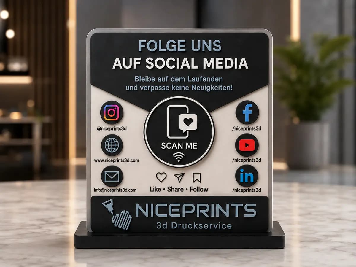 Social-Media-Aufsteller – Produktansicht 2 aus dem Niceprints-Shop